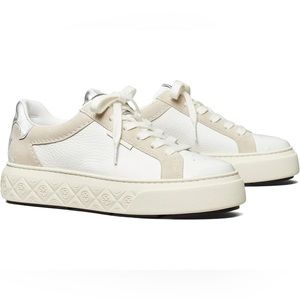 NTW Tory Burch Ladybug Sneakers White light grey silver size 8.5 women’s